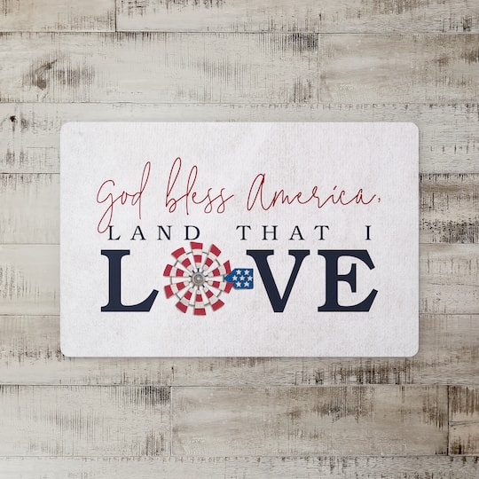 God Bless America Land That I Love Floor Mat